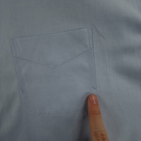 Brooks Brothers Non Iron Cotton Button Up 16.5 33 Madison Blue Supima Adult Men - Picture 13 of 15